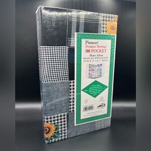 Vintage 90s Pioneer Heritage Photo Album Sunflower Patchwork Country Farmhouse